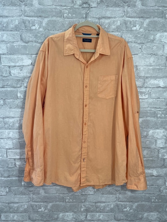 Linea Rossa Other - Linea Rossa Men's Long Sleeve Button-Up Shirt - Peach Orange